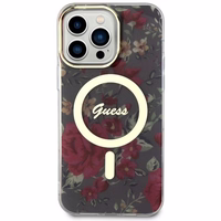 Guess GUHMP14XHCFWSA iPhone 14 Pro Max 6.7" roheline/khaki hardcase Flower MagSafe