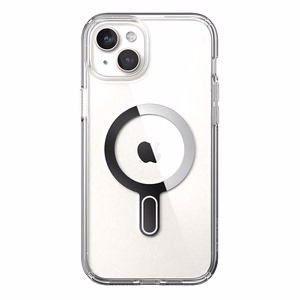 Speck Presidio Perfect-Clear MagSafe ümbris ClickLock-tehnoloogiaga seadmele iPhone 15 Plus / 14 Plus, läbipaistev kroomivärvi rõngaga