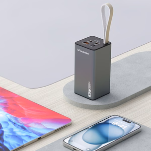 Powerbank Wozinsky K65+ 65W 30000mAh 2x USB-C, 1x USB-A 65W - серый