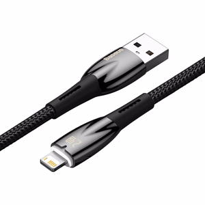 USB kaabel jaoks Lightning Baseus Glimmer Series, 2.4A, 2m (must)