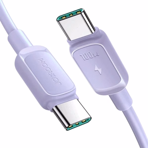 Joyroom Multi-Color Series A14 USB-C / USB-C 100W Kaabel 1.2m - Purple