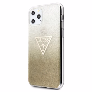 Guess GUHCN65SGTLGO kõva ümbris iPhone 11 Pro Max Glitter Triangle – kuldne