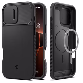 Spigen Optik Armor Mag Ümbris with MagSafe jaoks iPhone 16 Pro Max - Must