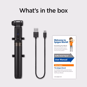 selfikepike Spigen S540W Bluetooth koos statiiv - must