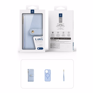 Dux Ducis Lawa Leather Ümbris jaoks iPhone 15 Pro - Sinine