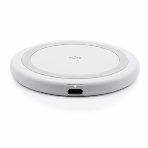 Puro Qi 10 W juhtmevaba laadimisalus Androidi ja iPhone'i seadmetele, valge