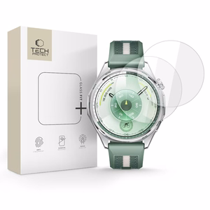 Tech-Protect Glass Fit+ 2-pack karastatud klaas jaoks Huawei Watch GT 6 46mm - läbipaistev