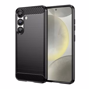 Carbon Ümbris Flexible Silicone jaoks Xiaomi 14T Pro - Must
