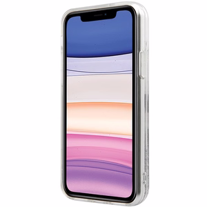 Hello Kitty Liquid Glitter Charms Kitty Head Ümbris jaoks iPhone 11 / Xr - Hõbedane