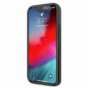 Mercedes hõbedaste tähtede mustriga ümbris iPhone 12 / iPhone 12 Pro jaoks - must