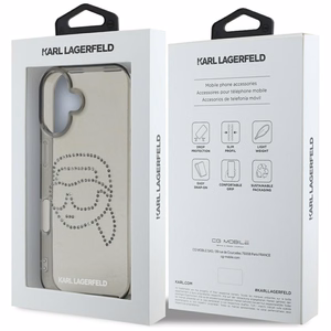 Karl Lagerfeld IML Rhinestones Karl Head Ümbris jaoks iPhone 16 must