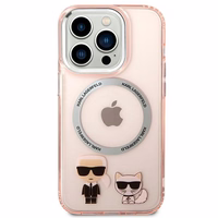 Karl Lagerfeld KLHMP14XHKCP iPhone 14 Pro Max 6.7 "hardcase roosa / roosa Karl & Choupette Aluminum Magsafe