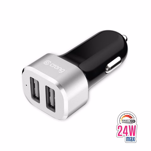 Crong Power 24 W autolaadija 2 USB-A pordiga, 2.4 A, alumiiniumist