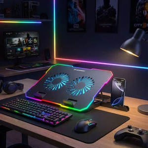Wozinsky WDCX-A26 NitroCool RGB mängude sülearvuti jahutusalus must