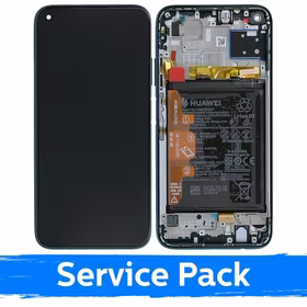 LCD Ekraan ühilduv Huawei P40 Lite raamiga / Crush roheline / (Service Pack)