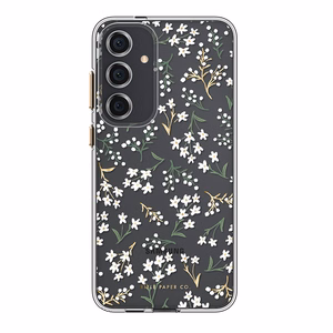Rifle Paper Co. üliõhuke antimikroobne ümbris seadmele Samsung Galaxy S24+, Petite Fleurs mustriga