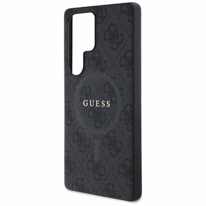 Guess Leather 4G Colored Ring Classic Logo MagSafe Ümbris Samsung Galaxy S25 Ultra must