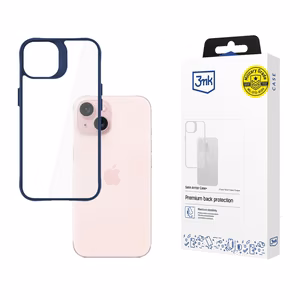 3mk Satin Armor Ümbris+ sinine jaoks Apple iPhone 15 - läbipaistev