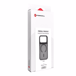 Case for iPhone 17 Pro / 18 Pro Forcell F-Protect Shadow Stand Premium compatible with MagSafe black