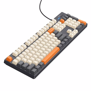 Juhtmega QWERTY-klaviatuur Hoco GM61, kolmevärviline (valge, hall, oranž)
