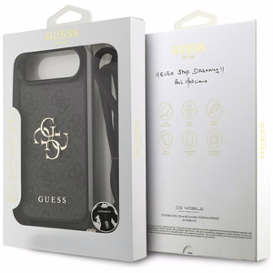 Guess 4G Big Logo Cord Stap Crossbody Ümbris jaoks iPhone Air - Must