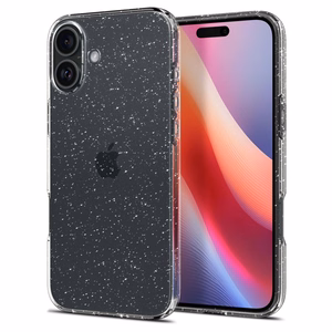 Spigen Liquid Crystal ümbris seadmele iPhone 16 6.1", läbipaistev sädelusega