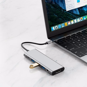 Tech-Protect HB04 HUB Adapter 9in1 USB-C + USB2.0 + USB3.0 + HDMI 4K 60Hz + SD / TF + PD100W + AV3.5 - hall