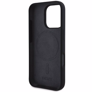 DKNY Silicone Valge Printed Logo MagSafe Ümbris jaoks iPhone 16 Pro Max - Must