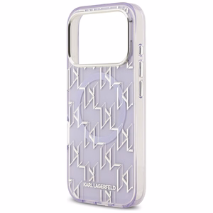KARL LAGERFELD ümbris jaoks IPHONE 17 Pro Max compatible with MagSafe KLHMP17XHMIKLMEU (IML KL Monogram) lilla