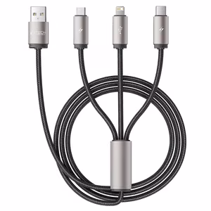 Tech-Protect UltraBoost 3in1 USB-A - Lightning / USB-C / micro USB 3.5A kaabel 1m - hall