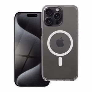 Ümbris jaoks iPhone 15 PRO MAX Forcell F-Protect läbipaistev Hybrid Premium ühilduv koos Magsafe läbipaistev