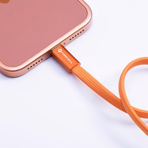 Kaabel USB C USB C Forcell F-Energy QC4.0 PD 3A 60W Cafule Flat 1,2 m CCFN23 oranž