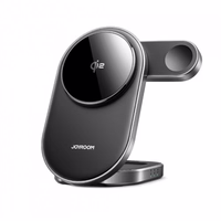 Juhtmevaba laadija Joyroom "JR-W17 3in1" must 15W Qi2 (iPhone / Apple Watch / Airpods jaoks)