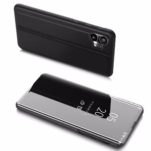 Selge vaade ümbris midagi Phone 1 flip juhul must