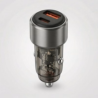 Blavec Autolaadija BS-05B-C Nitro - USB + Type C - QC 3.0 18W PD 65W koos Type C to Type C cable (CCBS05BCN-UCB) must