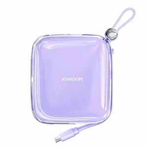 Akupank Joyroom JR-L005 violetne 10000mAh 12W (PD / QC3.0) + integreeritud Lightning kaabel