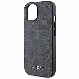 Guess 4G Metal kuldne Logo iPhone 15 Ümbris - hall