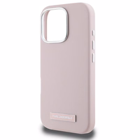 Karl Lagerfeld FW Metal Plate MagSafe iPhone 16 Pro Ümbris - roosa