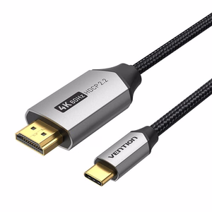 USB-C do HDMI 2.0 kaabel Vention CRBBH 2m, 4K 60Hz (must)