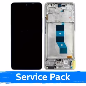 LCD ekraan ühilduv Xiaomi Redmi Note 14 5G / Poco M7 Pro 5G raamiga / lavendellilla / (Service Pack)