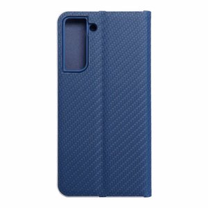 Чехол-книжка для Samsung S21 FE Luna Book Carbon синий