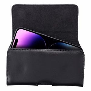 ROYAL universal horizontal leather belt holster size 2XL for SAMSUNG A21s / S20 ULTRA / S21 ULTRA / A70 / A71 / XIAOMI REDMI 9 / HUAWEI P SMART PRO black