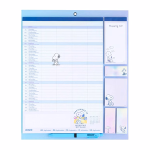 Snoopy magnetiline kuukalender ja planeerija, 2026/2027, 30 × 34 cm