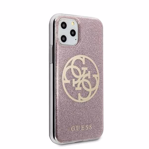 Guess GUHCN58PCUGLPI iPhone 11 Pro roosa/roosa hard case 4G Circle Glitter