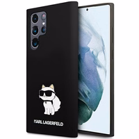 Karl Lagerfeld Silicone Choupette ümbris jaoks Samsung Galaxy S24 Ultra - must