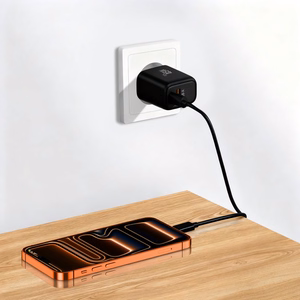 Tech-Protect NCA45W-GAN 2-portiline 45W seinalaadija USB-C kaabliga - must