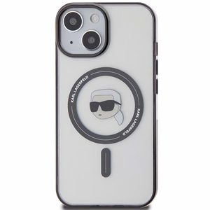 Karl Lagerfeld KLHMP15SHKHNOTK iPhone 15 6.1" läbipaistev hardcase IML Karl`s Head MagSafe