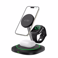 Tech-Protect QI15W-A46 3in1 Magnetic MagSafe Induktiivne Laadija - must