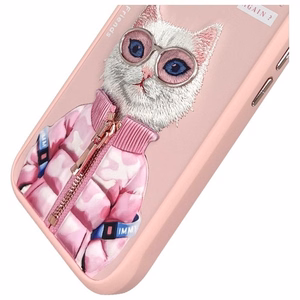 Nimmy Cool&Cute 2.0 Cat Ümbris jaoks iPhone 16 - Roosa