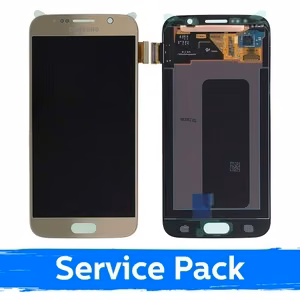 LCD ekraan ühilduv Samsung G920 S6 kuldne (Service Pack)